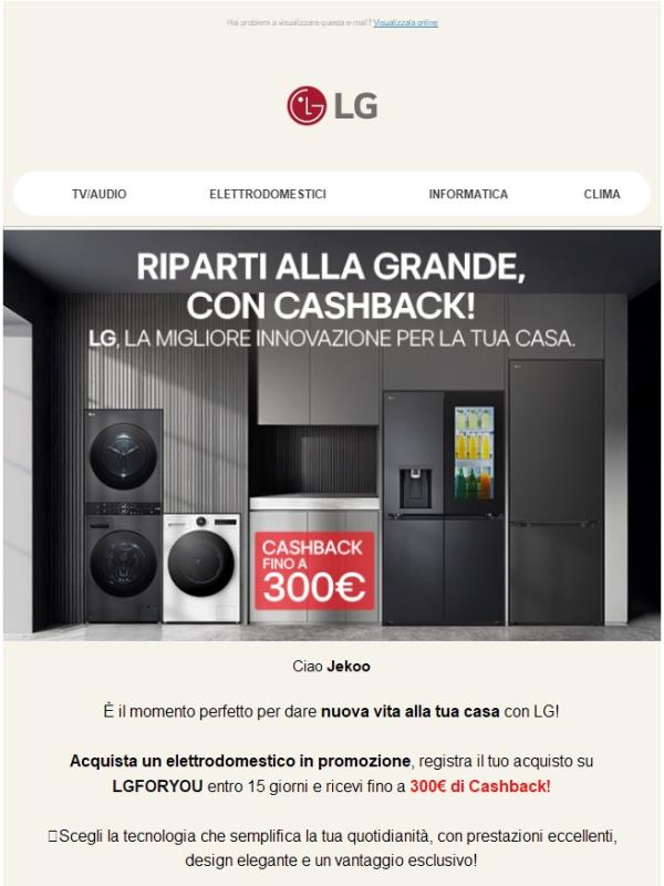 🚀Fino a 300€ di Cashback per la tua casa!