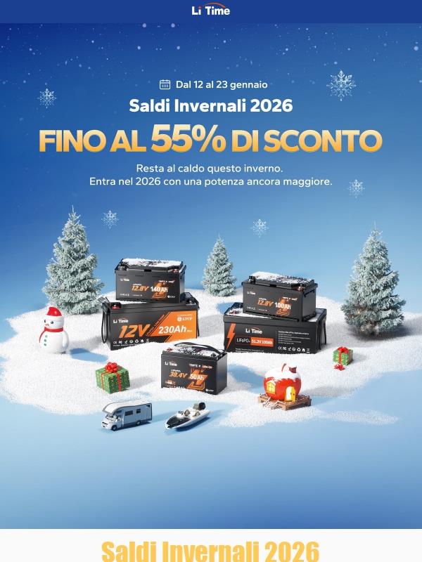 ❄️Scopri i Saldi Invernali 2026: Fino al 55% di Sconto!