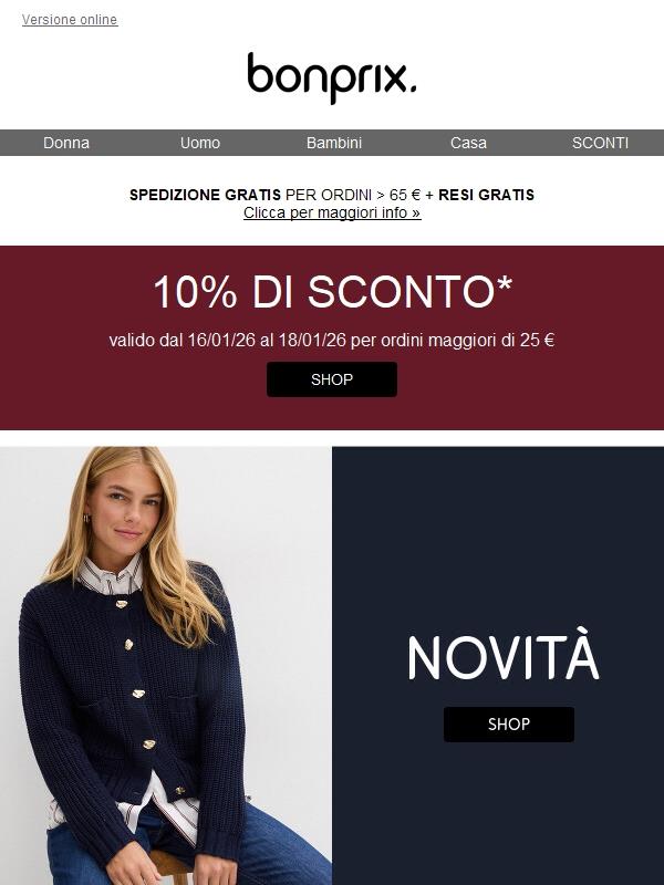 Novità + 10% di sconto 💌