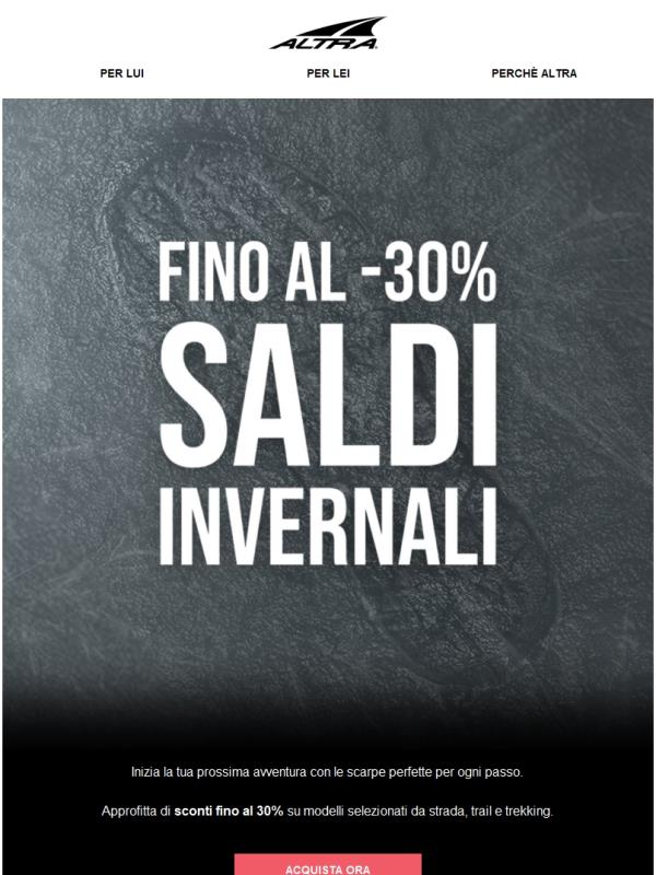 Fino al 30% di sconto | Saldi invernali