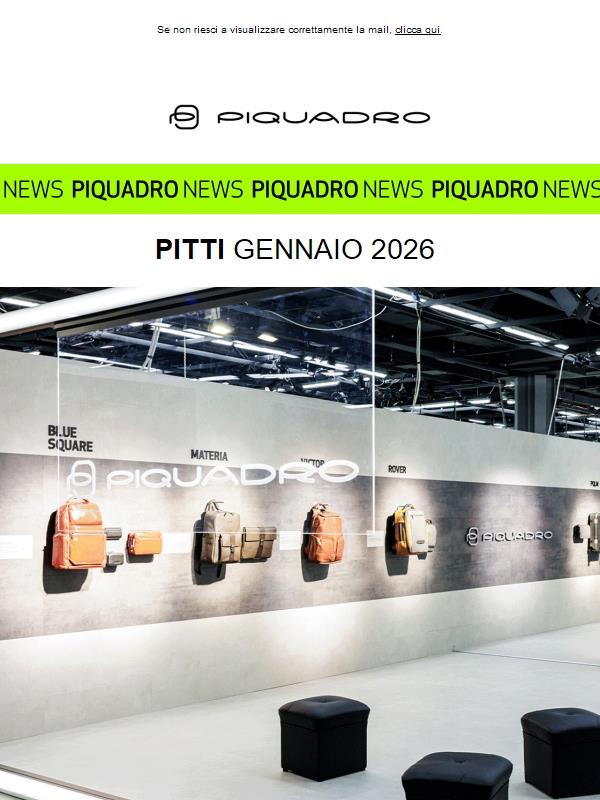 Piquadro in primo piano a Pitti Uomo 109