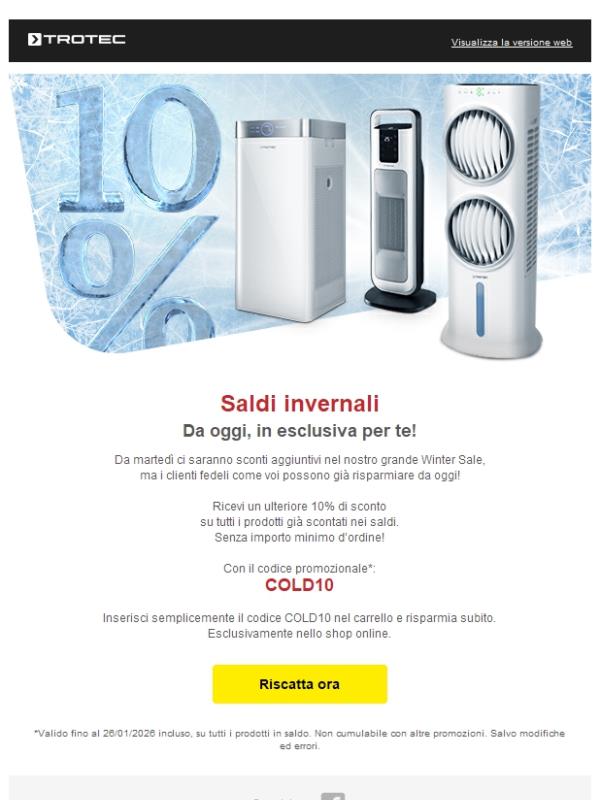 ❄️ Risparmia un 10% extra nel Winter Sale