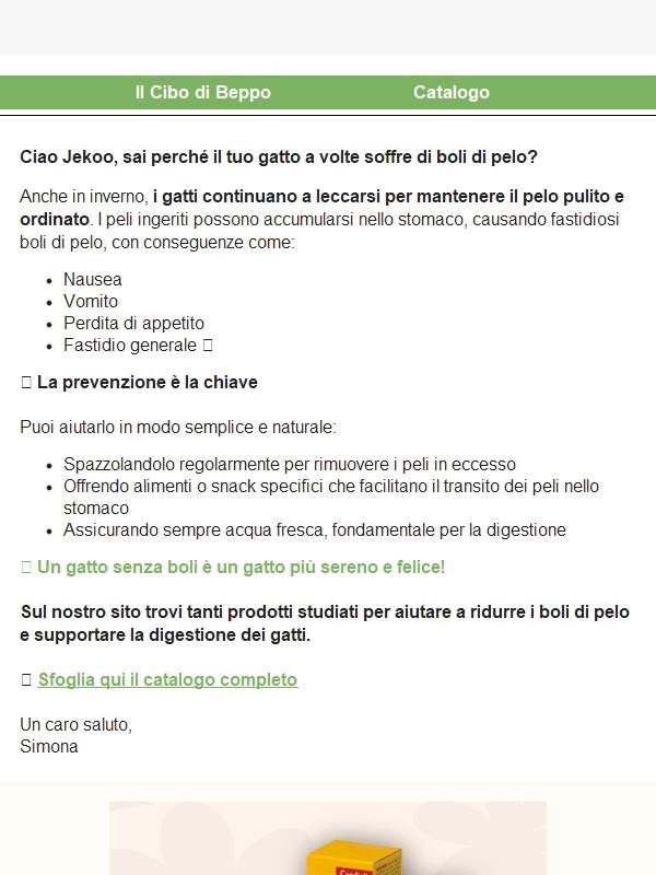 Il tuo gatto soffre di boli di pelo?