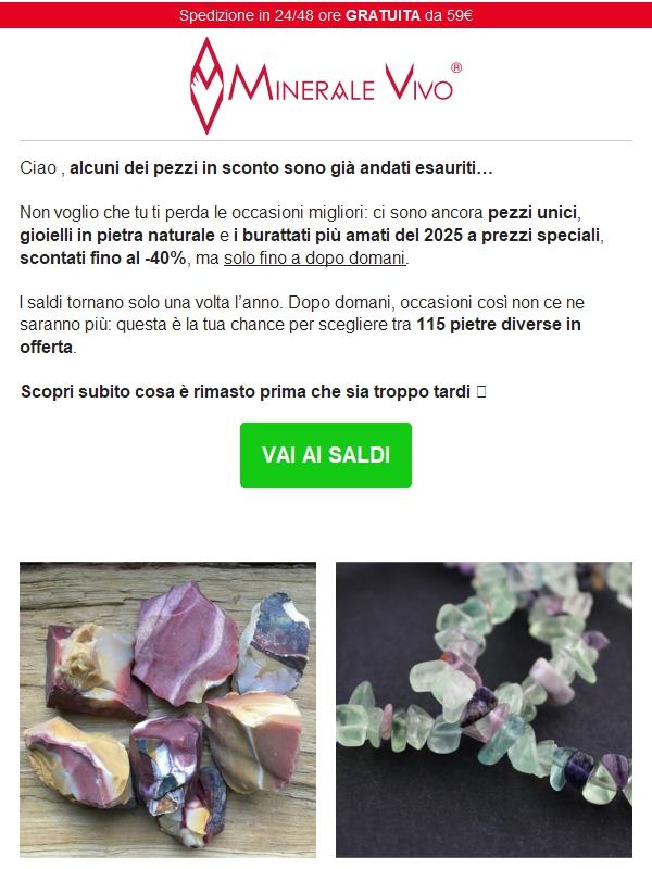 Alcuni pezzi sono già finiti… ma non è troppo tardi!