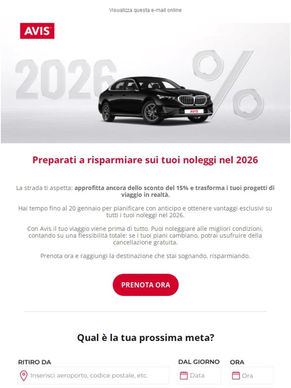 L'offerta 15% di sconto sta per scadere