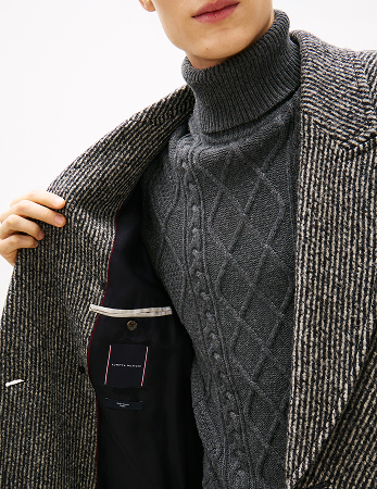 Cappotto Smart Casual doppiopetto in tweed