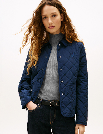 Giubbino slim fit imbottito con stemma