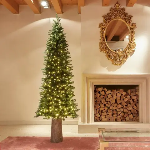 Albero di Natale Pino Slim – 240 cm Verde con Luci LED **ULTIMO PEZZO**