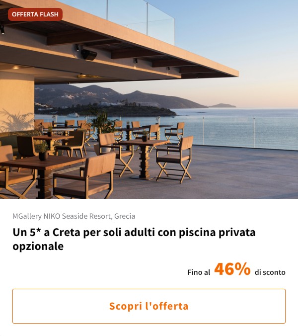 Un 5* a Creta per soli adulti con piscina privata opzionale