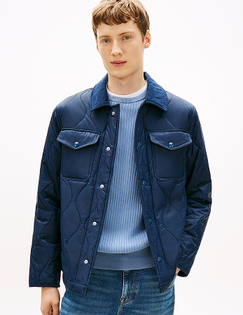 Giacca stile camicia in tessuto ripstop