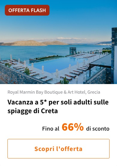 Vacanza a 5* per soli adulti sulle spiagge di Creta