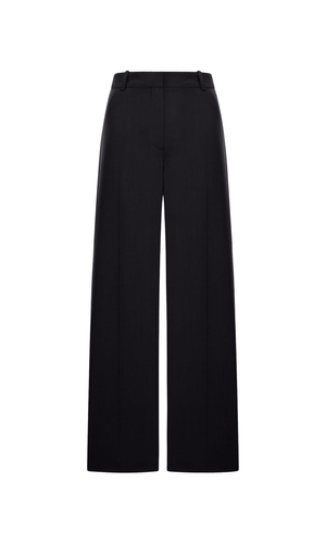 Wool blend fluid trousers