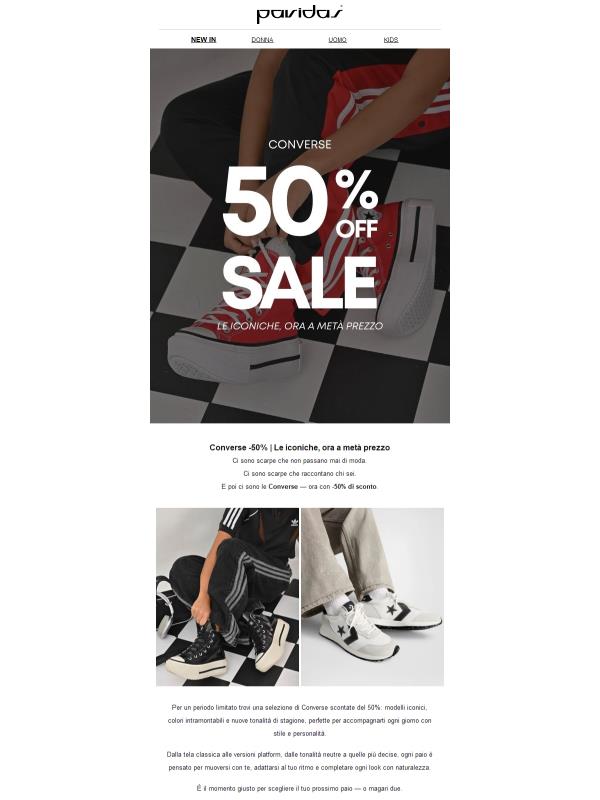 Converse -50% | Le iconiche, ora a metà prezzo