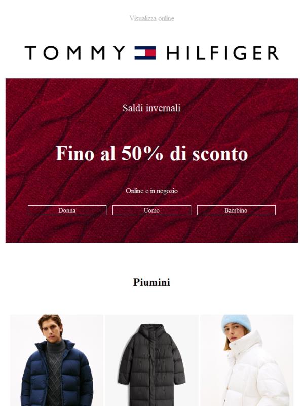 Saldi invernali: Fino a -50%.