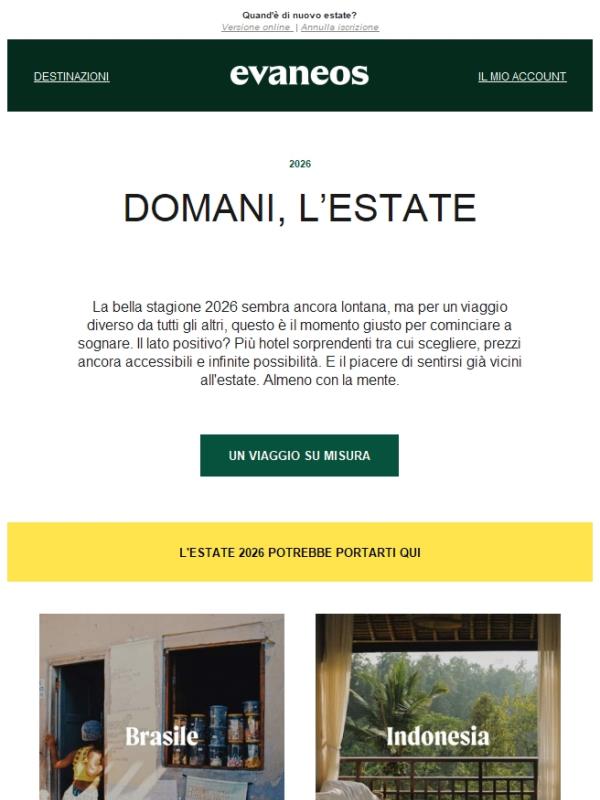 Crea il viaggio dei tuoi sogni