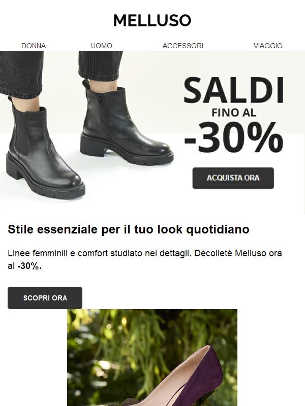 ✨ Ancora più Saldi: -30% su Melluso
