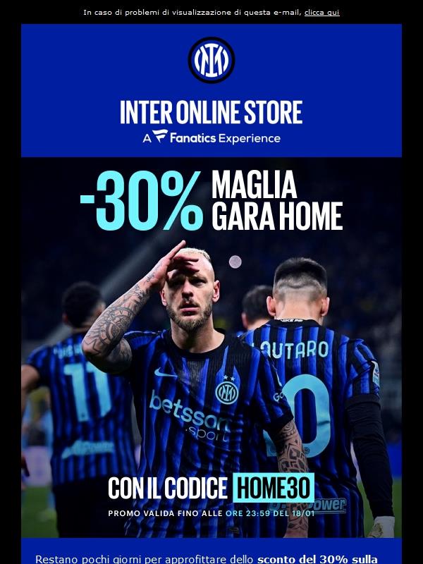 Utimi giorni per approfittare del -30% sulla maglia gara Home ⚫🔵