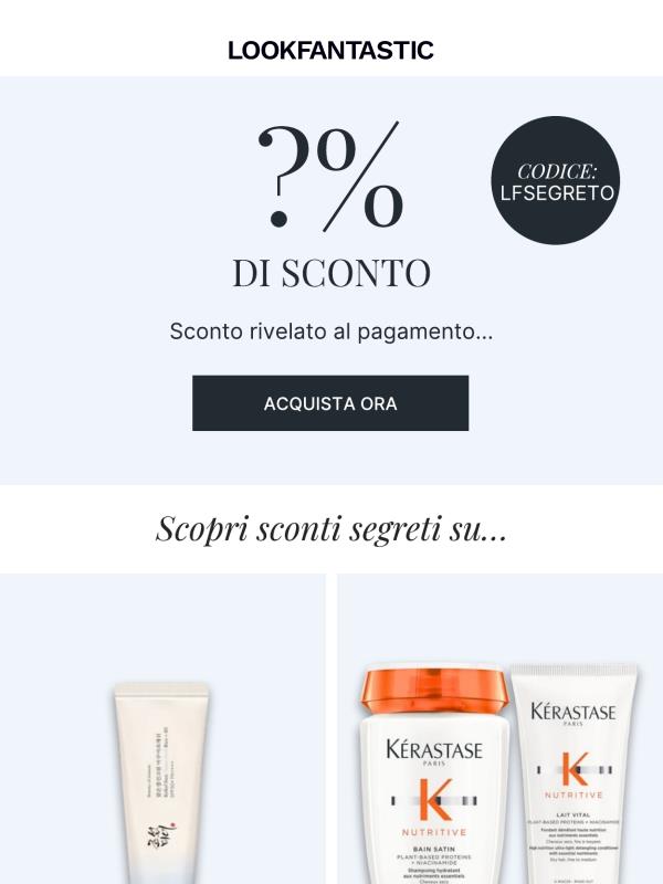 Uno sconto misterioso per te...