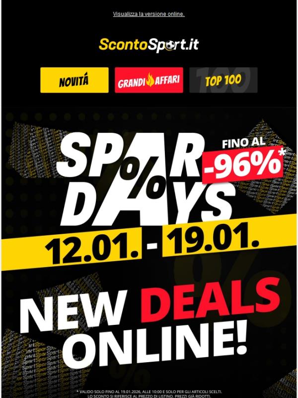 Spardays 💥 Nuove offerte online!