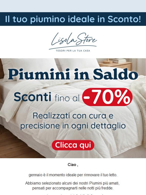 🪶 Il tuo Piumino ideale è in sconto su LisolaStore con i Saldi di Gennaio