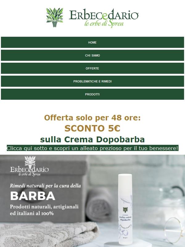 Rasatura senza rossori? Sconto 5€ sulla Crema Dopobarba