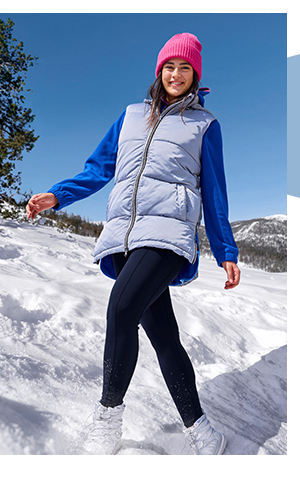 Gilet lungo, trapuntato e idrorepellente con cappuccio staccabile