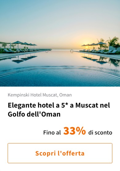 Elegante hotel a 5* a Muscat nel Golfo dell'Oman