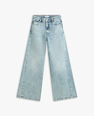 Jeans larghi a vita alta anni '70