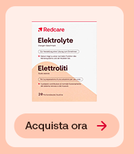 Integratore Redcare Elettroliti con confezione e pulsante &ldquo;Acquista ora&rdquo;.