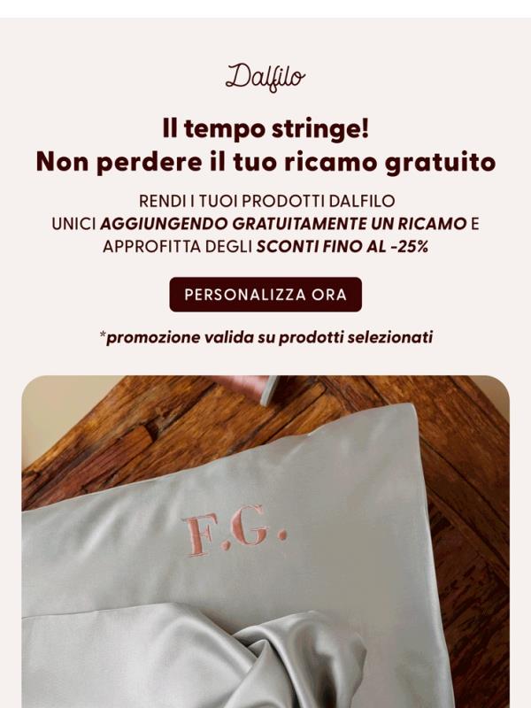 🚨 Ultima chiamata: ricamo gratuito!