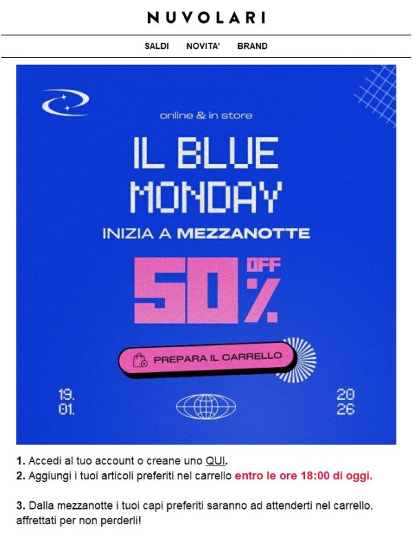 PREPARA IL CARRELLO ⏳: TUTTO AL 50%