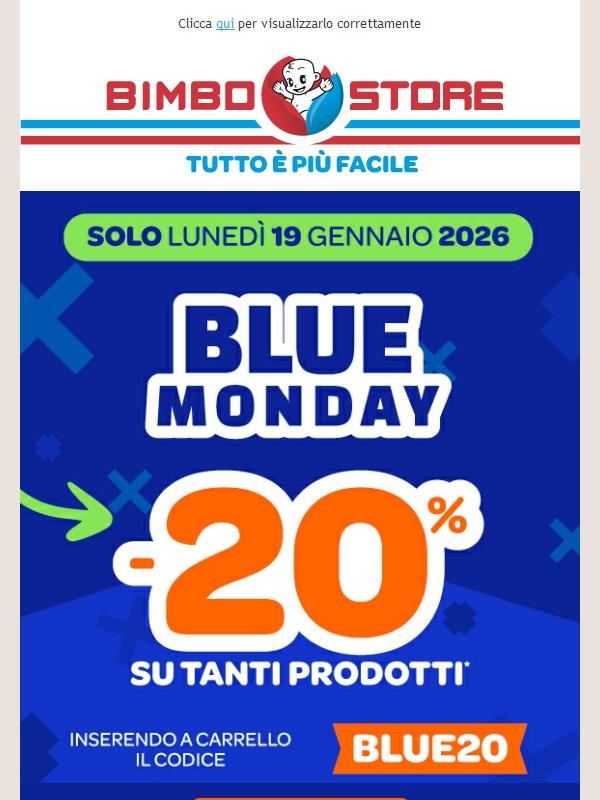 🛒💻 BLUE MONDAY in arrivo? Tirati su con noi domani 19 Gennaio!