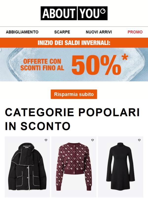 Ultima possibilità: Fino a -50% di sconto