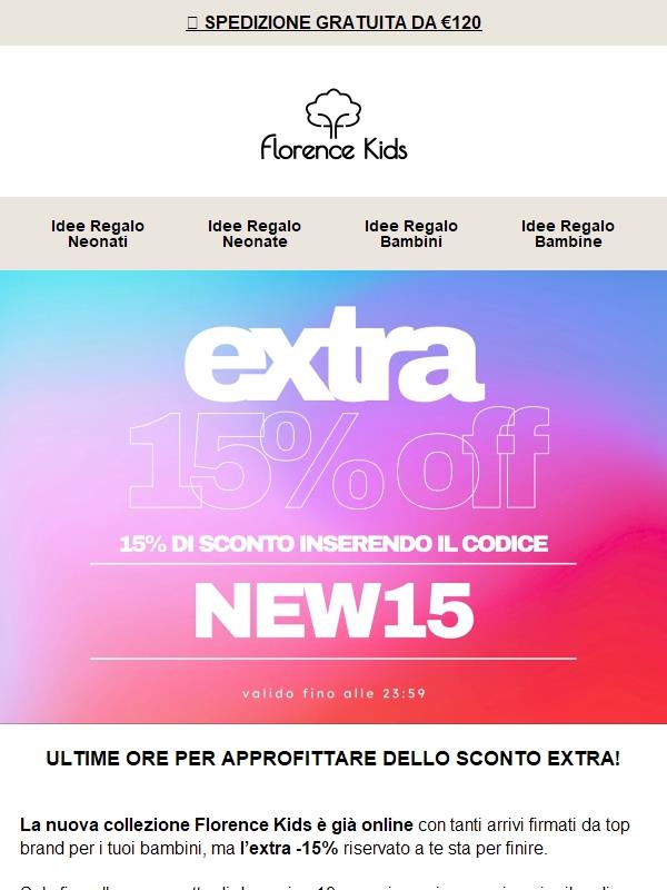 ⏰ Ultime ore per il tuo -15% extra sulla nuova collezione