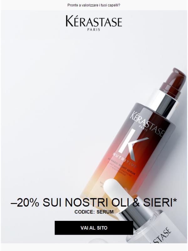 –20% sui nostri oli e sieri ✨