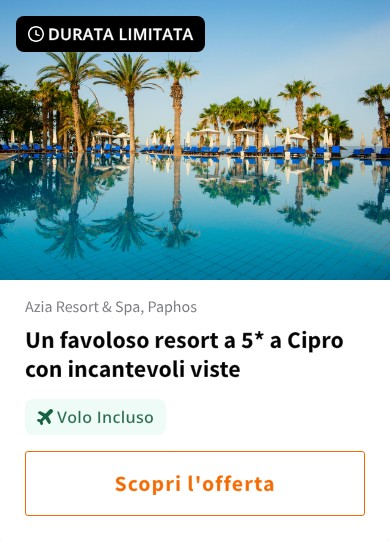 Un favoloso resort a 5* a Cipro con incantevoli viste