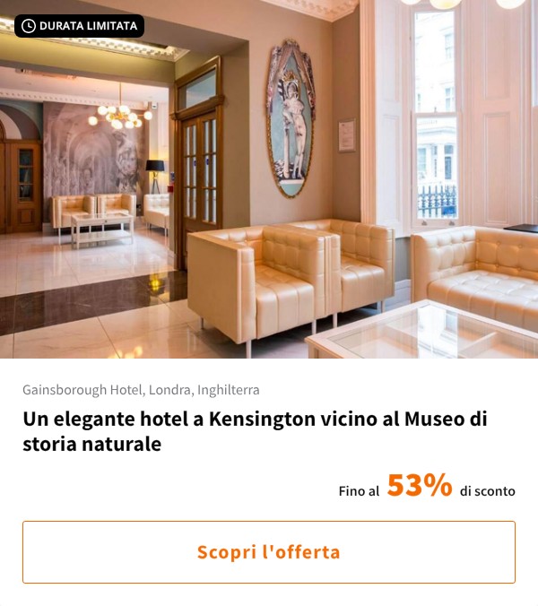 Un elegante hotel a Kensington vicino al Museo di storia naturale