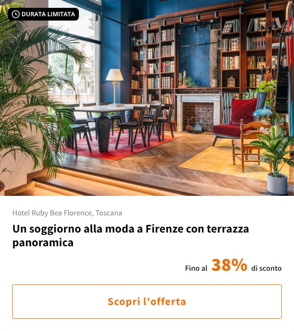 Un soggiorno alla moda a Firenze con terrazza panoramica