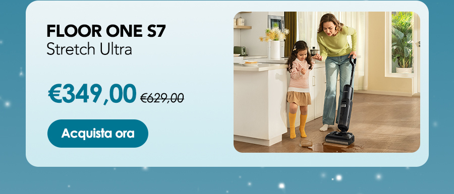 Tineco Floor One S7 Stretch Ultra Lavapavimenti e Aspirapolvere intelligente