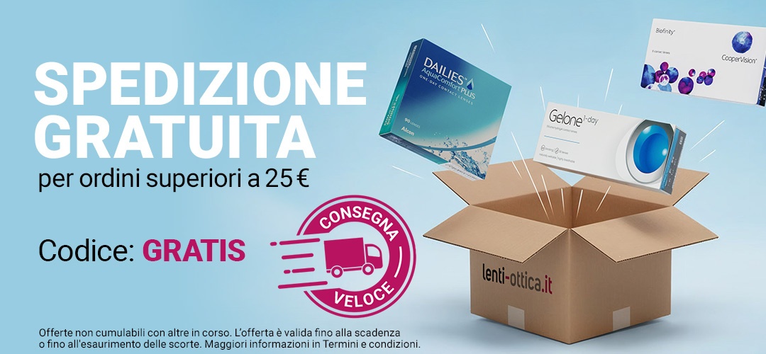spedizione gratuita per ordini superiori a 25€ con il codice GRATIS