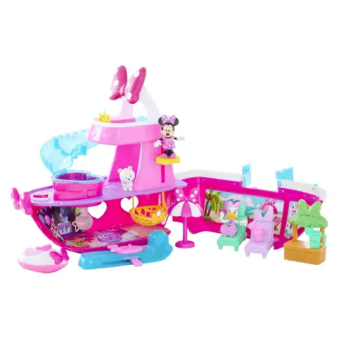 Minnie Mouse Playset Yacht Con Luci, Suoni E 14 Accessori