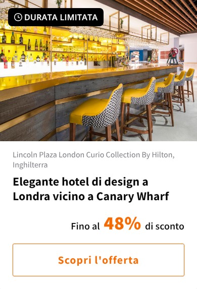 Elegante hotel di design a Londra vicino a Canary Wharf