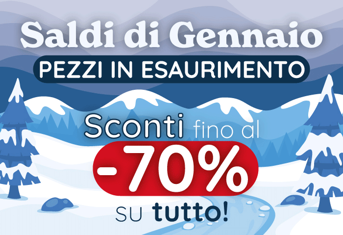 Pezzi in esaurimento: sconti fino al 70%