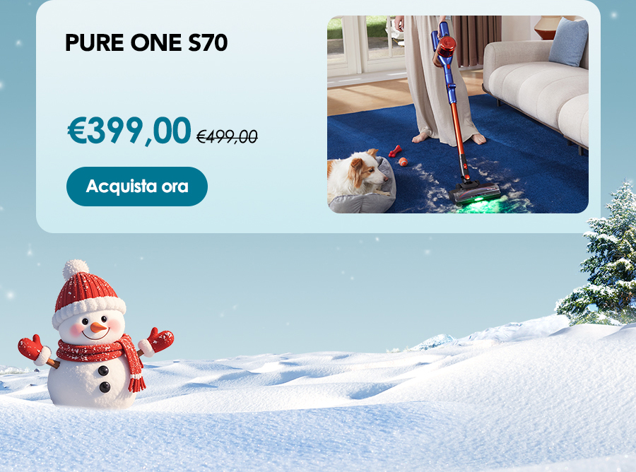 Tineco PURE ONE S70 Aspirapolvere Intelligente Senza Fili Blu arancione