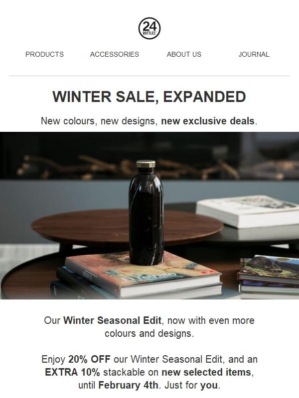 ☃️ NEW ITEMS: 20% + EXTRA 10% OFF