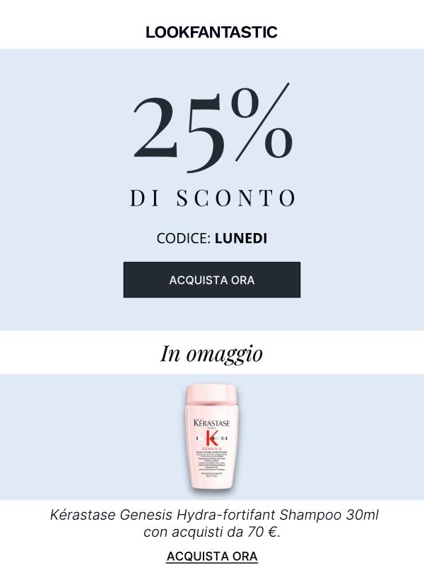 BLUE MONDAY | 25% di sconto