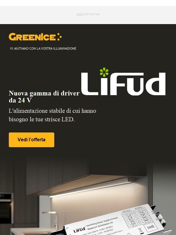 Nuova gamma di Driver Lifud con uscita 24 V. Scopriteli!