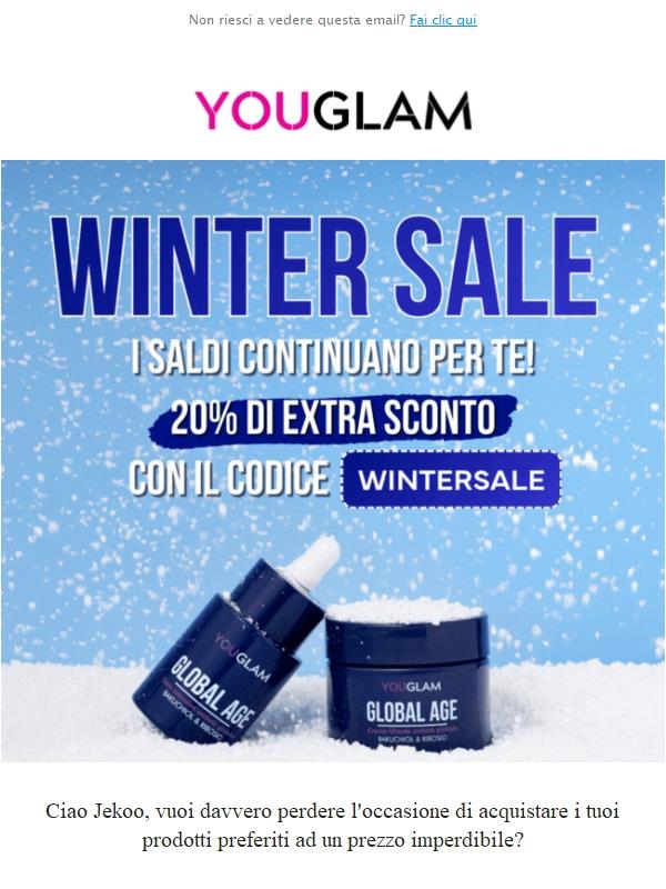 Approfitta dell'EXTRA -20% sui Saldi