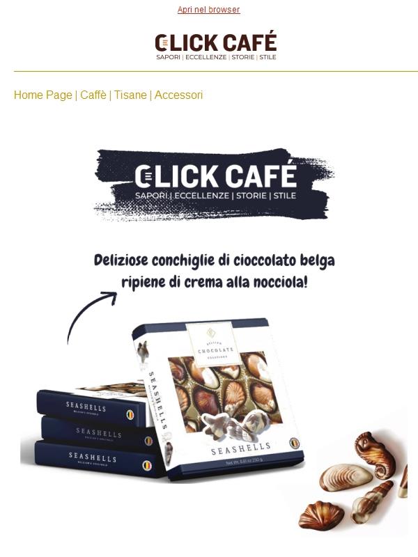 Praline di cioccolato irresistibili in astuccio: Seashells