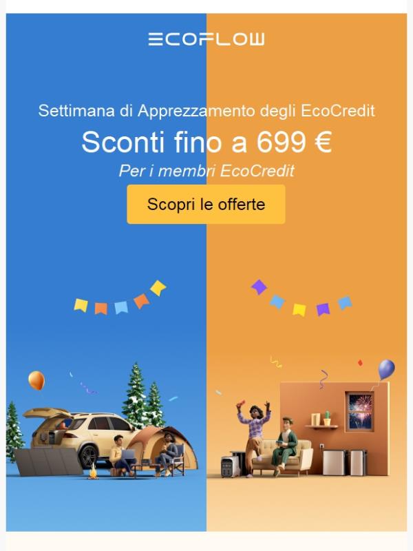 Sconti fino a 699 € - È iniziata la Settimana di Apprezzamento degli EcoCredit